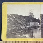 California Gold Rush Hydraulic Mining Stereoview Sierra Nevadas  Antique C1863