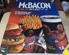 Vintage 1990s Michael Jordan Charles Barkley Poster Mcdonalds Promo Rare