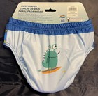 Swimways Boys Reusable Swim Diaper Fish Surfing Monster 50  Upf Large 24m Nwt