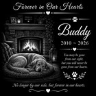 Custom Dog Memorial Stone Granite Grave Marker Photo Engraved 12x12 Golden