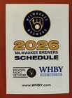 2026 Milwaukee Brewers Schedule        Mlb Baseball Sked Blue Crew Radio Version       