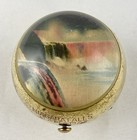 Vintage Parker Pen Wadsworth Goldtone Spherical Compact Niagara Falls Canada Af