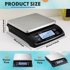 Tellegloww Large Digital Kitchen Scale 66lb 30kg Food With Dough Black