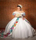 Wedding Dress Ball Gown Embroidery Bride Dress Medieval Gothic Bridal Dresses