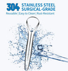 2-pack Tongue Scraper  100  304 Surgical Stainless Steel Tongue Cleaner For Both
