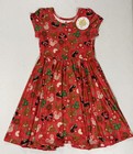 Charlie s Project Kids Dress Mickey Christmas Size 7 New Twirl Skirt   Pockets
