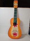 Vintage Mexico puerto Vallarta 6 String Wood Hand Painted Souvenir Guitar 22inch