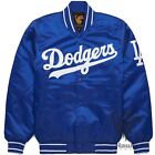 Men s La Dodgers Blue Satin Baseball Varsity Bomber Style Jacket All Sizes