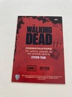 The Walking Dead Season 1 Steven Yeun As Glenn Autograph Card  a6  Auto Twd