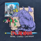 Vtg 80s Excalibur Hotel Casino Las Vegas Graphic T-shirt Xl Black Contrast Cuff