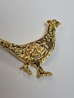 Pheasant Tie Tack Lapel Pin Gold Color