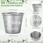 50 Set Wedding Favors For Guests Bulk Shot Glasses Cheers To Love Stainless Stee