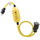 15 Amp 125v 5-15p 2ft 12 Guage 3 Prongs 1 Outlet Auto Reset In Line Gfci Plug 