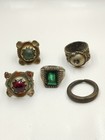 Lot Of 5 Ancient Roman To Medieval Bronze Rings Authentic Ancient Artifacts