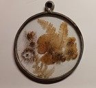 Trio Of Vintage Pressed Sun Catcher Decorations With  Handmade Lead Frame hanger