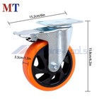 5 Inch Swivel Caster Wheels With Dual Locking  Heavy Duty Castors Set Of 4