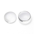 200pcs Transparent Glass Cabochons 13 5 14mm Clear Glass Flat Back Dome Tile Hal