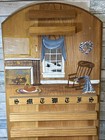 Vintage Wooden Hanging Calendar Hand Painted  Rustic Cottage-core Incomplete