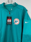 Miami Dolphins Throwback Nike Aqua 1 4 Zip Windbreaker W  Pocket Sz-large