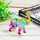 Crystal Glass Elephant Figurine Handmade Colorful Elephant Statue Decor Gift 