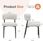 Set Of 4 Upholstered Dining Chair W curved Back modern Kitchen Chair Mid Century