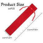Velvet Drawstring Pen Sleeve Pouch  20 Pcs Red Single Pen Holder Small Pencil 