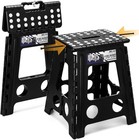16 Inch Folding Step Stool foldable Step Stool For Adults Black