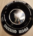 Vintage Four Queens Hotel Casino Las Vegas Nevada Black Glass Ashtray