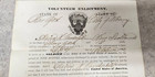 1862 Civil War  volunteer Enlistment  Document - Albany  Ny - Ex  Condition
