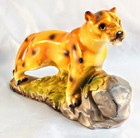 Rare   Vintage Norleans Leopard Jaguar Spotted Cat Animal Figurine   Japan