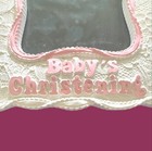 Russ Baby Girl   s Christening Lace   Ribbon Look Picture Frame  read 