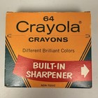 Vintage Crayola Crayons Binney   Smith Lot 64 W Sharpener 16 8 Florescent 6 Nos