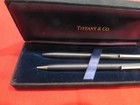 Classic Tiffany    t    Clip Sterling Silver   Black Metal Pen   Pencil Set