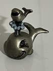1982 Hudson Pewter Usa Mama   Baby Whale Waterspout Figurine Hb2698 Bubbles