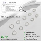 Gokeey 5 Pairs Small Silver Hoop Earrings 6mm  8mm  10mm 