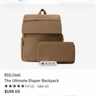 Beis The Ultimate Diaper Backpack Camel