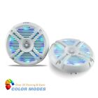 New Pair 6 5  Marine Waterproof Stereo Speakers W led Lights   Remote Plmrx68lew