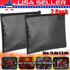 2pcs Fireproof Document Bag Waterproof Safe Cash Money Pouch Files Storage Large