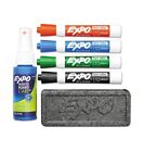 Expo Low Odor Ink Dry Erase Chisel Tip Markers Starter Set   Eraser And Cleaner 
