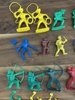 Vintage 1950s 1960s Lot Of 33 -plastic Cowboys  Indians  Horses Mpc Tim Mee Marx