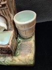 Antique Majolica Austria Cigar Cigarette Match Holder Striker  Pigs At Trough