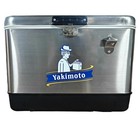 Yakimoto 54qt Large Metal Cooler Retro Ice Chest  85-can Capacity For Patio Bbq