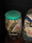 2 Glass Jars With Lids And Large Collection Of Match Books Vintage