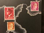 1930s-1940s German Cancelled Stamps Deutsches Reich  Hitler On Map - Item  5070