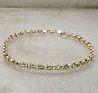 10  Polished Round Rolo Chain Ankle Bracelet Anklet Real 14k Yellow Gold