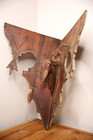 Vintage Deer Hunting Wood Corbel Pediment Fireplace Mantle Buck Corner Shelf 