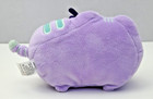Gund Purple Valentine Pusheen Plush 6  Heart And Teal Stripes Stuffed Animal Toy