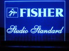 Fisher Studio Stand   elite Series  Etched Acrylic Led Sign W black Acrylic Base