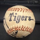 Detroit Tigers Game Used Baseball - Multiple Autographs  Signed Mlb Ball