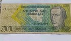 Nicaragua 20 000 Cordobas-1989 P-160 Emergency Issue Extra Fine Banknote